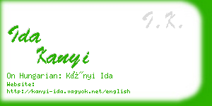 ida kanyi business card